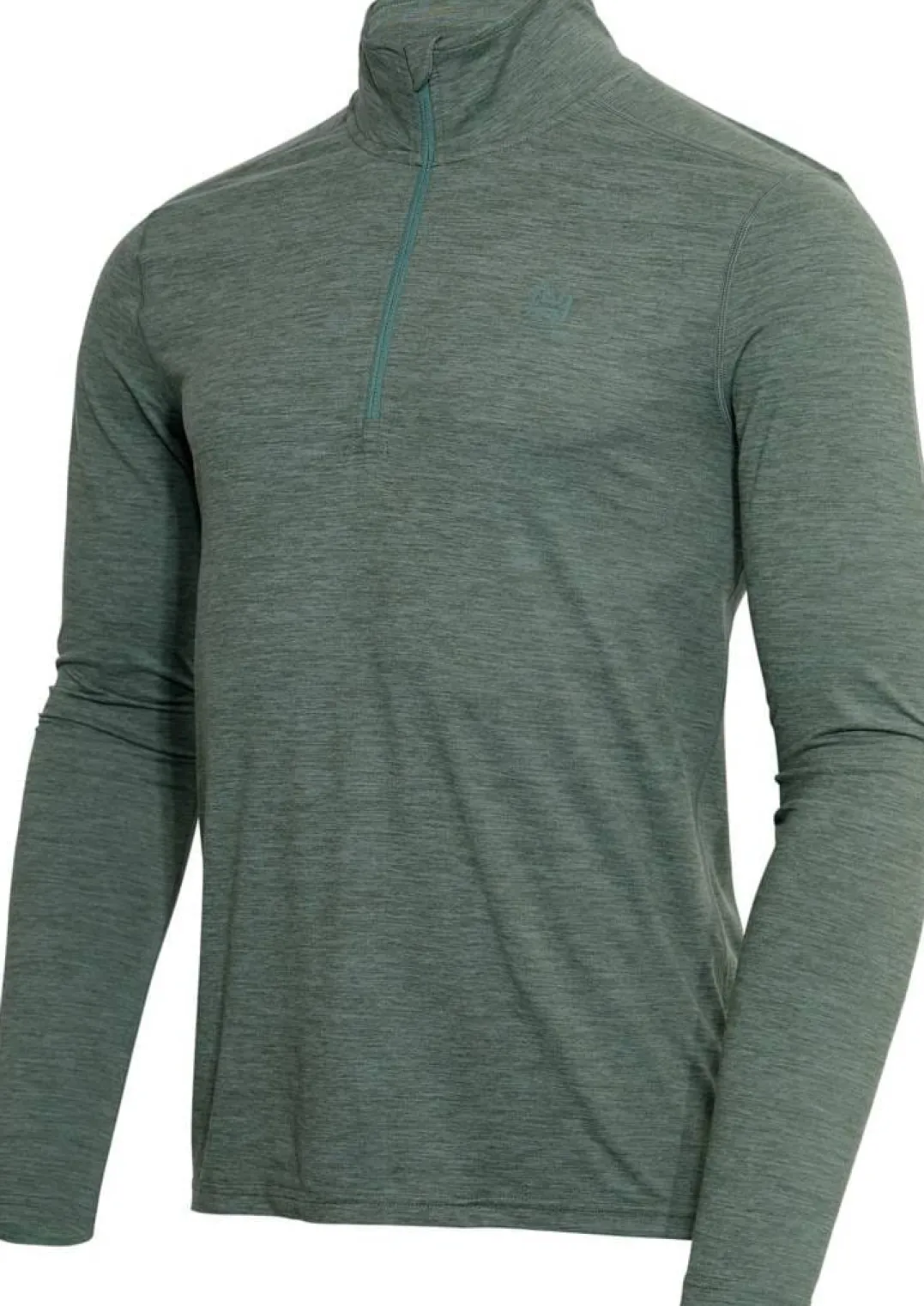 Hellner Nunis Halfzip Ls Tee Men Laurel Wreath Melange