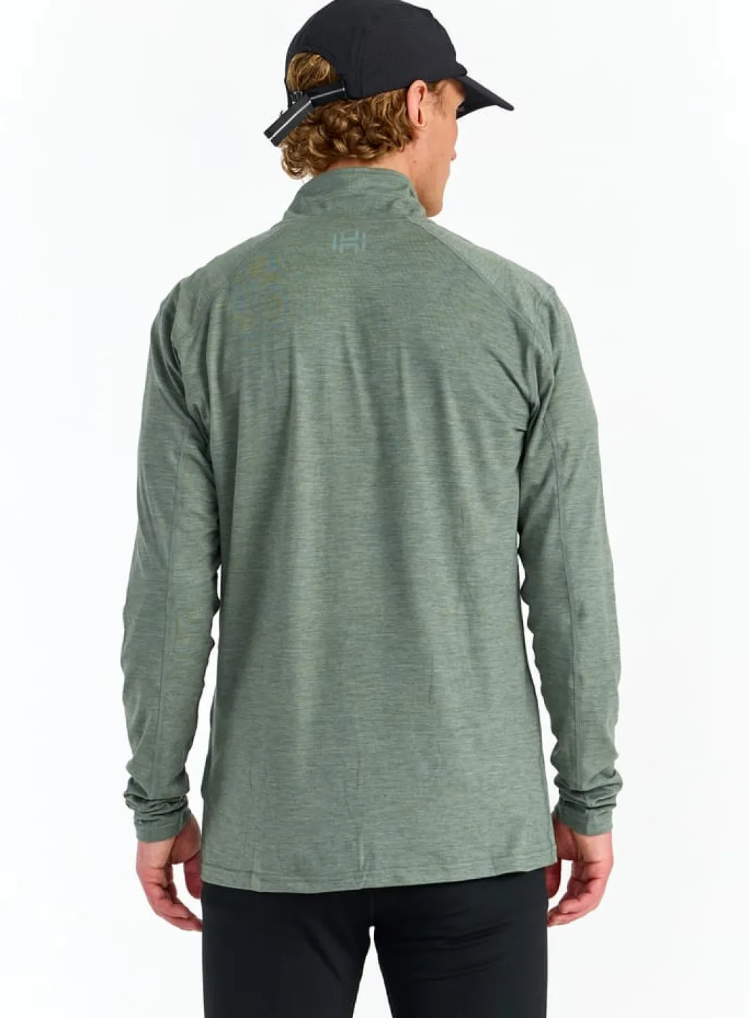 Hellner Nunis Halfzip Ls Tee Men Laurel Wreath Melange