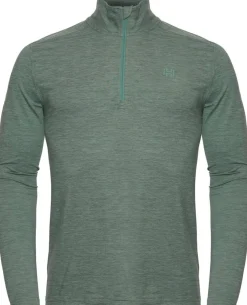 Hellner Nunis Halfzip Ls Tee Men Laurel Wreath Melange
