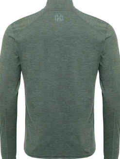 Hellner Nunis Halfzip Ls Tee Men Laurel Wreath Melange