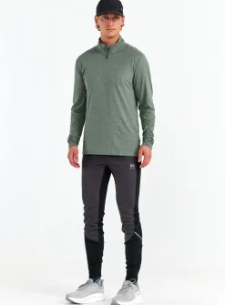 Hellner Nunis Halfzip Ls Tee Men Laurel Wreath Melange