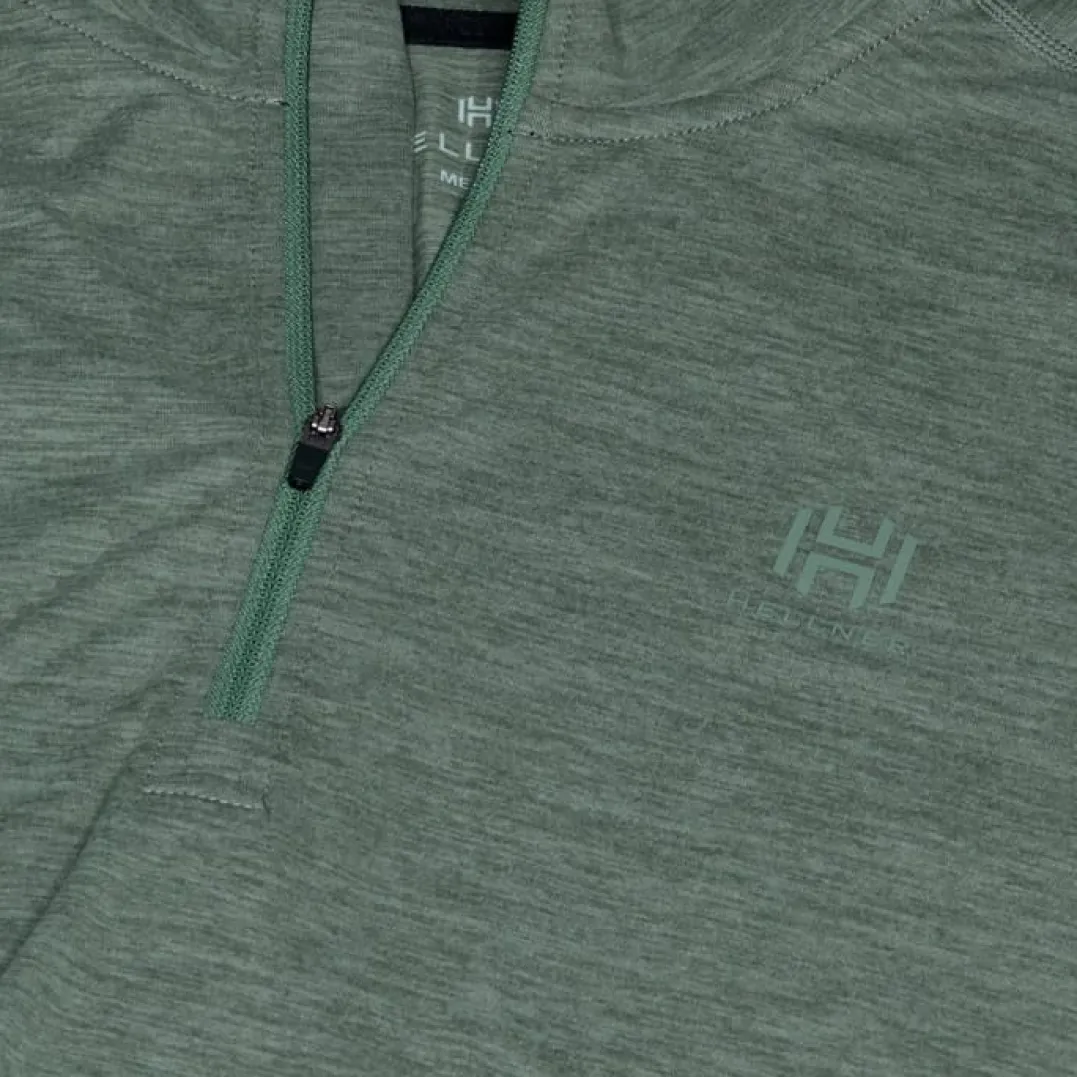 Hellner Nunis Halfzip Ls Tee Men Laurel Wreath Melange