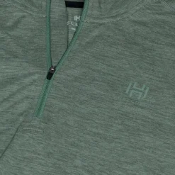 Hellner Nunis Halfzip Ls Tee Men Laurel Wreath Melange