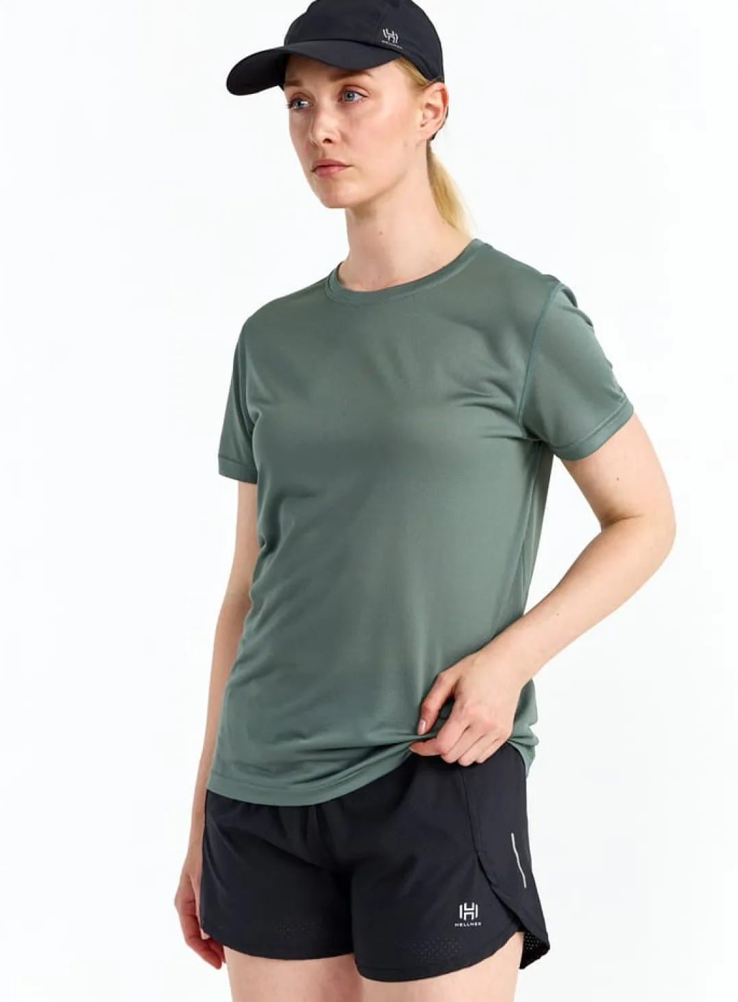 Hellner Tossis Mesh Tee Wmn Laurel Wreath