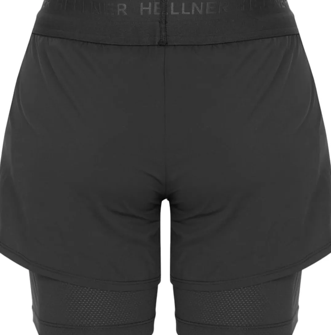 Hellner Women's Kelva 2-In-1 Running Long Tights Black Beauty/black Beauty
