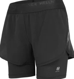 Hellner Women's Kelva 2-In-1 Running Long Tights Black Beauty/black Beauty