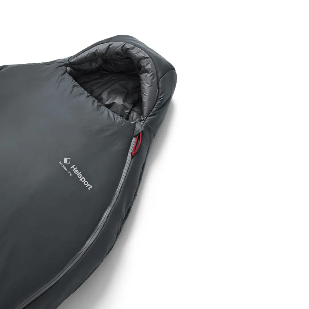 Helsport Explorer Pro Fiber -5 Sleeping Bag 185cm Smoky Grey / Ruby Red
