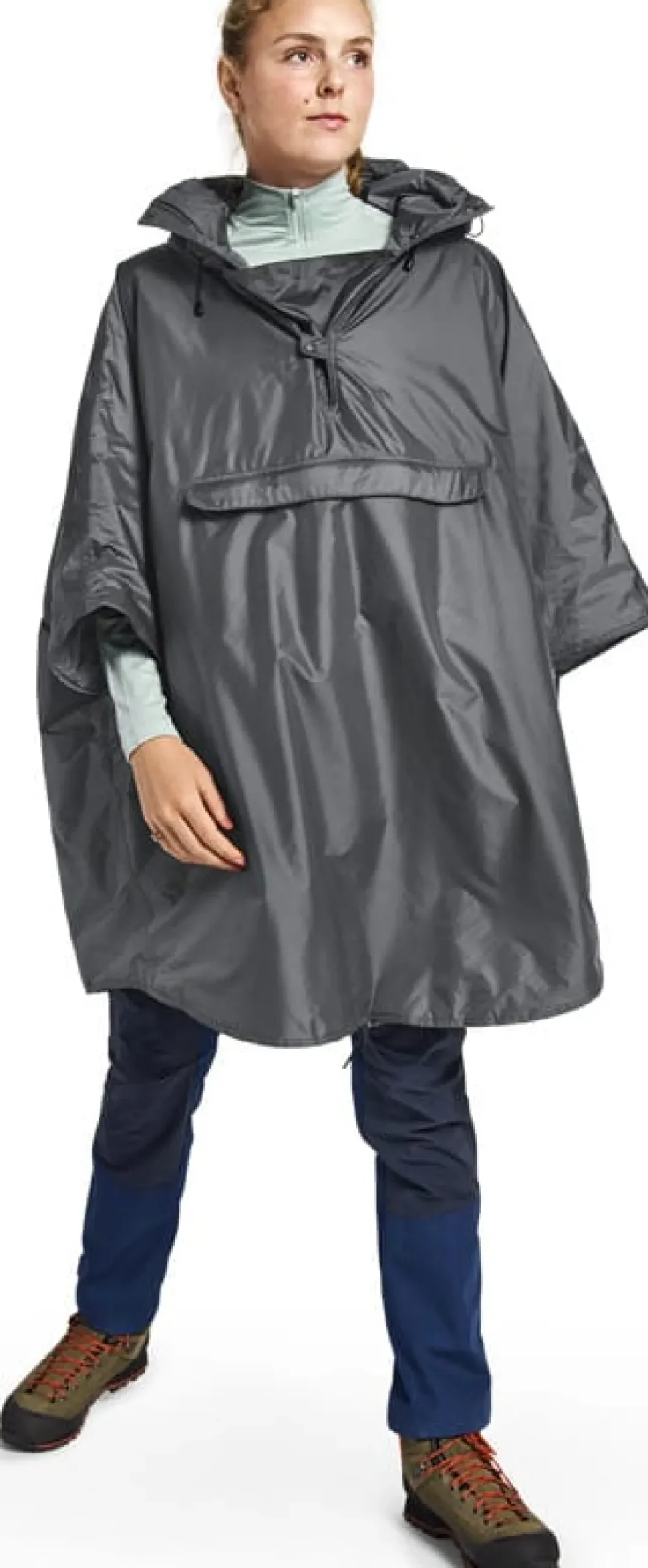 Helsport Pro Fjell Poncho Insulated Dark Shadow / Ruby Red