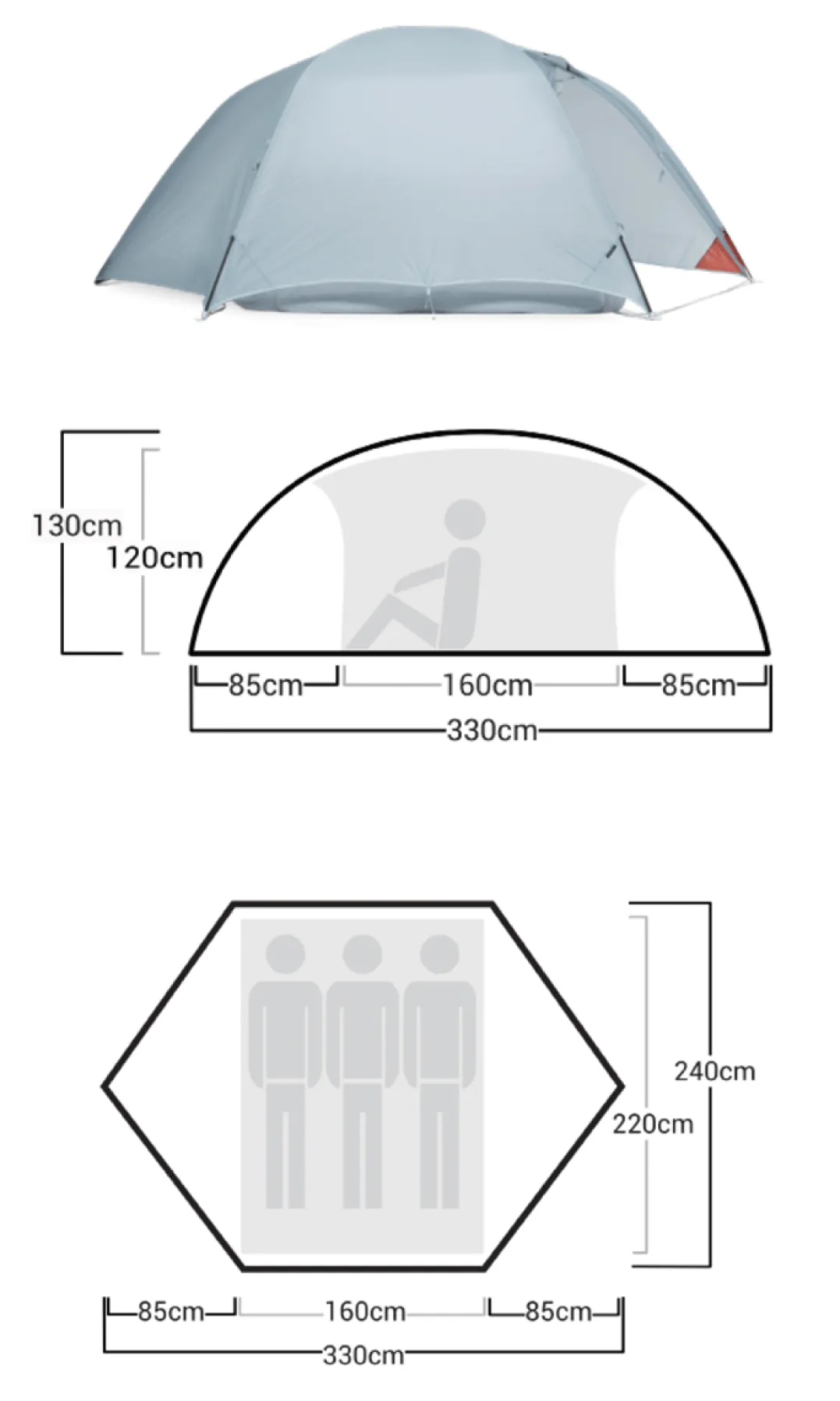 Helsport Superlight Reinsfjell 3 Adventure Grey
