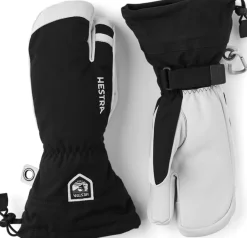 Hestra Army Leather Heli Ski 3-Finger Black