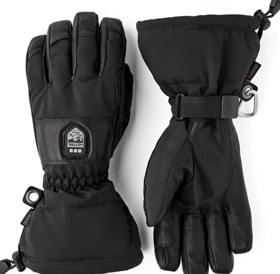Hestra Heater Gauntlet - 5 Finger Black/Black