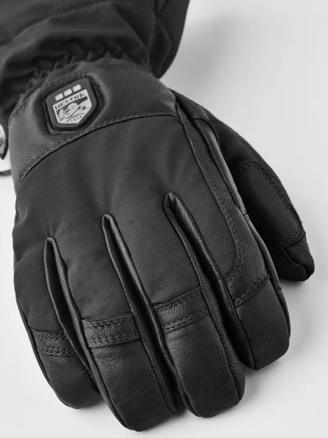 Hestra Heater Gauntlet - 5 Finger Black/Black