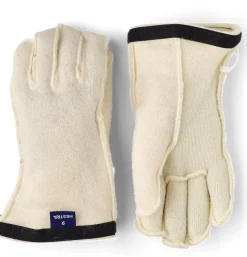 Hestra Heli Ski Wool Liner - 5 Finger Off White