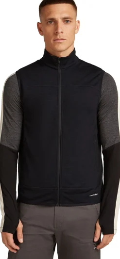 Icebreaker Men Merino Blend 300 Realfleece™ Descender Vest Black