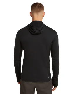 Icebreaker Men Merinoblend300 Realfleece™ Descend Ls Zip Hoodie Black