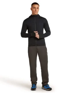 Icebreaker Men Merinoblend300 Realfleece™ Descend Ls Zip Hoodie Black