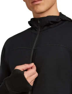 Icebreaker Men Merinoblend300 Realfleece™ Descend Ls Zip Hoodie Black