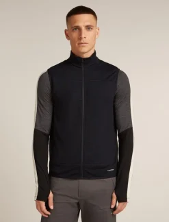Icebreaker Men Merino Blend 300 Realfleece™ Descender Vest Black