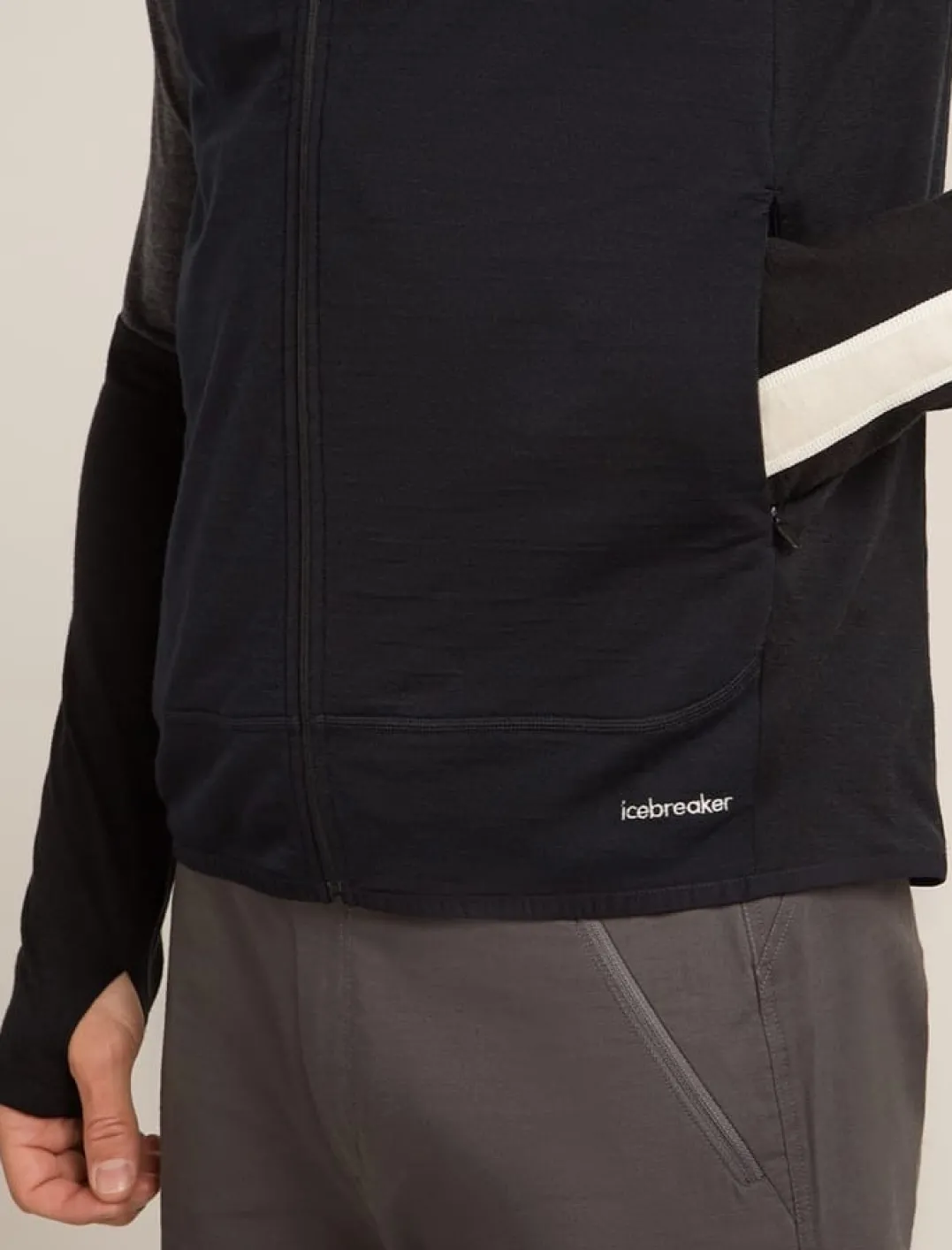 Icebreaker Men Merino Blend 300 Realfleece™ Descender Vest Black