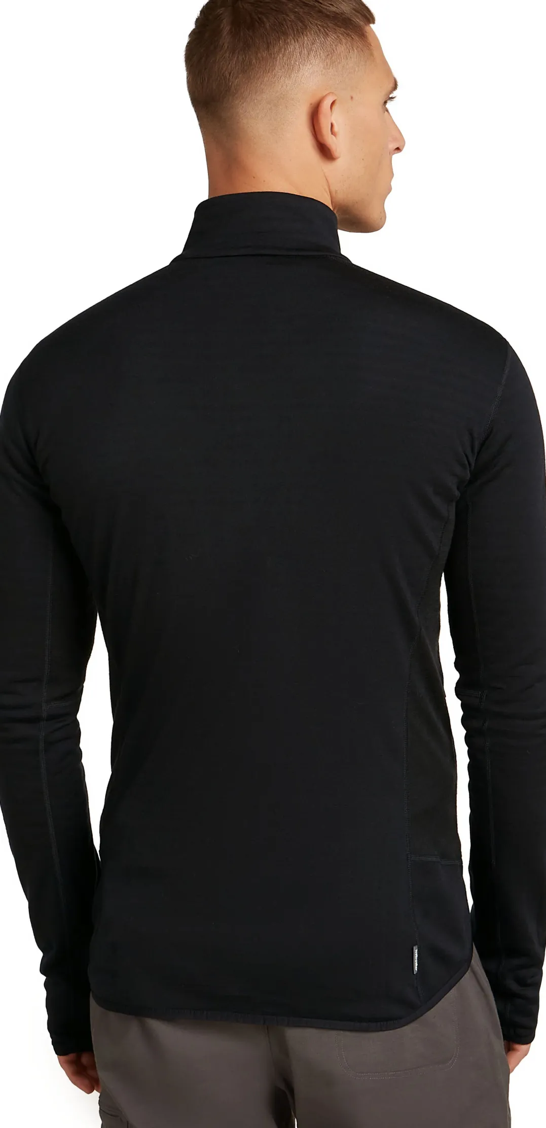 Icebreaker Men Merino Blend 300 Realfleece™ Descender Ls Zip Black