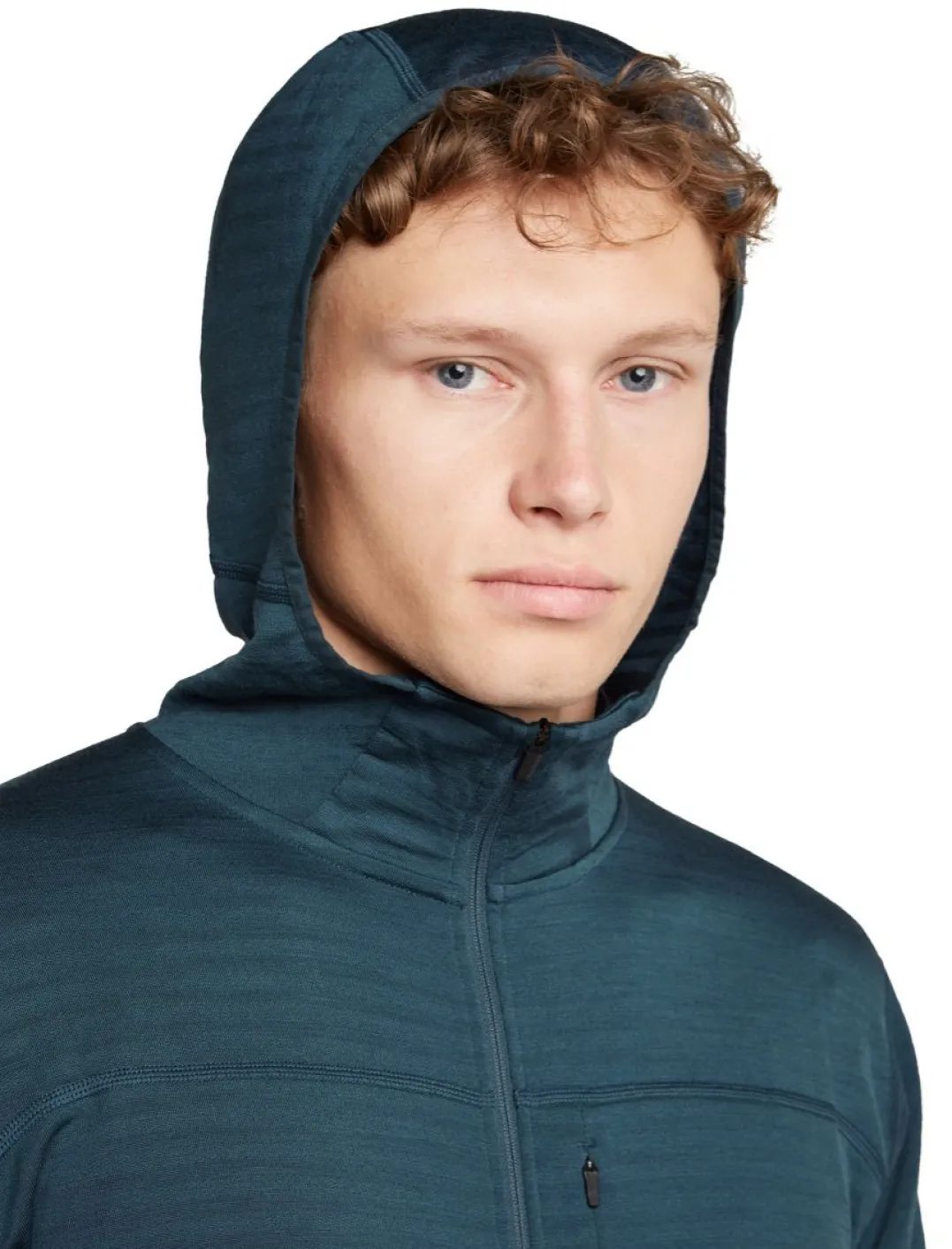 Icebreaker Men Merinoblend300 Realfleece™ Descend Ls Zip Hoodie Abyss