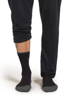 Icebreaker Men Merino Hike+ Light Crew Black/obsidian
