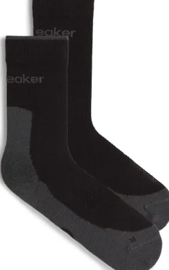 Icebreaker Men Merino Hike+ Light Crew Black/obsidian