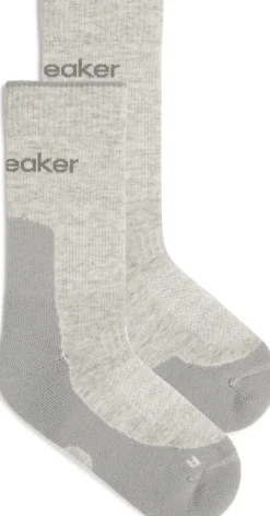 Icebreaker Men Merino Hike+ Light Crew Blizzard Hthr/alloy