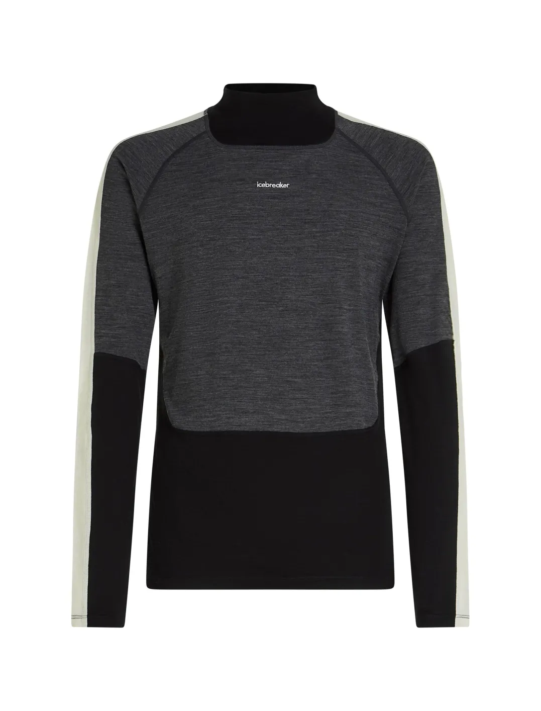 Icebreaker Men Merino 200 Oasis+ Ls High Neck Black/jet Hthr/undyed/cb