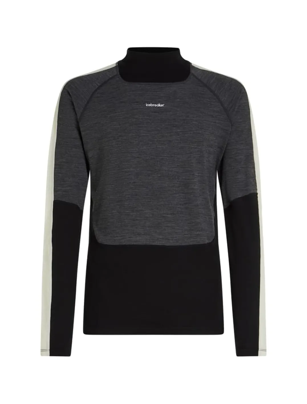 Icebreaker Men Merino 200 Oasis+ Ls High Neck Black/jet Hthr/undyed/cb