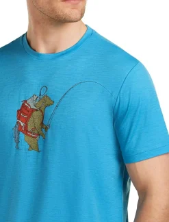 Icebreaker Men Merino 150 Tech Lite Ss Tee Bear Catch Arctic