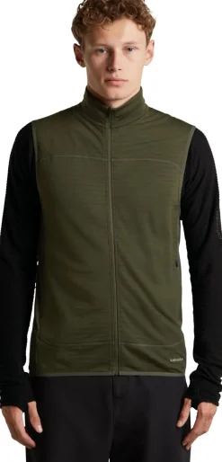 Icebreaker Men Mer300 Realfleece Descender Vest Dk Loden