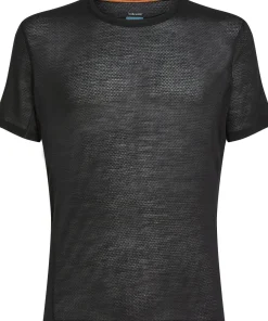 Icebreaker Men's Merino 75 Cool-Lite Featherlight Shortsleeve Crewe Black