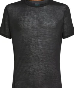 Icebreaker Men's Merino 75 Cool-Lite Featherlight Shortsleeve Crewe Black