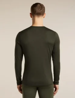 Icebreaker Men's Merino 200 Oasis Long Sleeve Crewe Skiing Yeti Dk Loden
