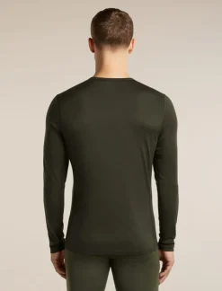 Icebreaker Men's Merino 200 Oasis Long Sleeve Crewe Skiing Yeti Dk Loden