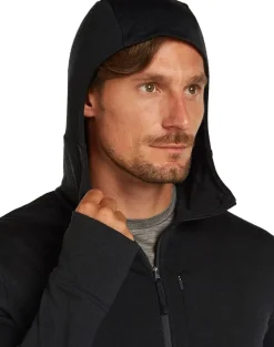 Icebreaker Men's Merino 260 Quantum Iv Longsleeve Zip Hoodie Black