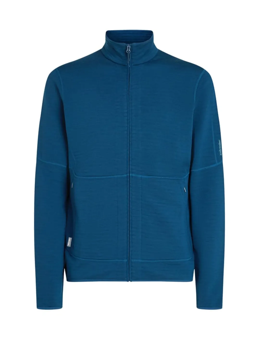 Icebreaker Men's Merino 400 Realfleece Descender Longsleeve Zip Atlantis