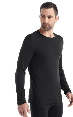 Icebreaker Men's 200 Oasis Long Sleeve Crewe Black