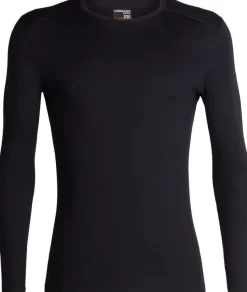 Icebreaker Men's 200 Oasis Long Sleeve Crewe Black