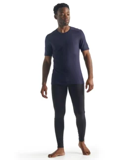 Icebreaker Men's 200 Oasis Short Sleeve Crewe Midnight Navy