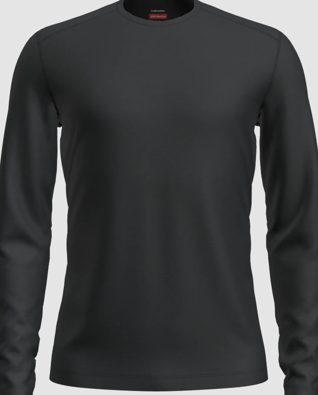 Icebreaker Mens 260 Tech LS Crewe Black