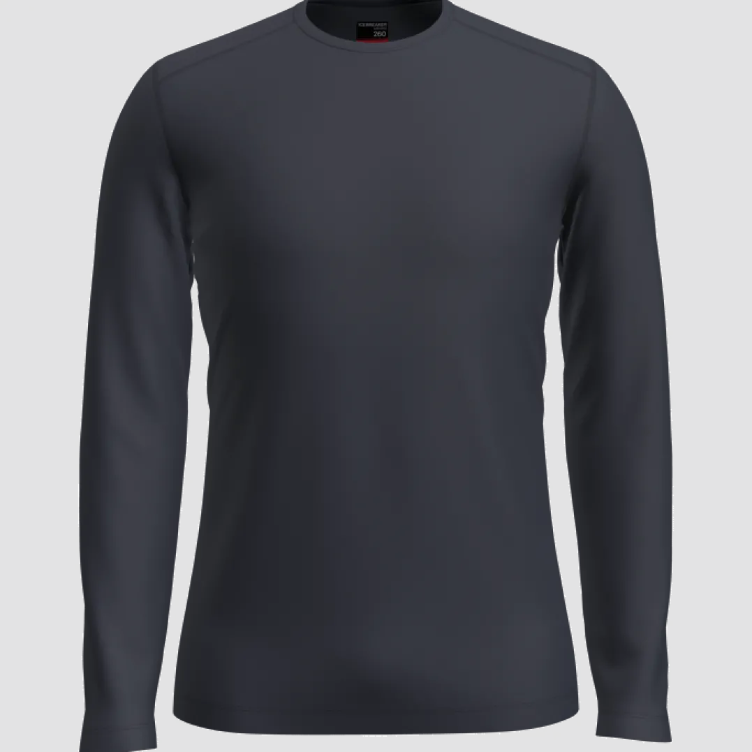 Icebreaker Mens 260 Tech LS Crewe Midnight Navy