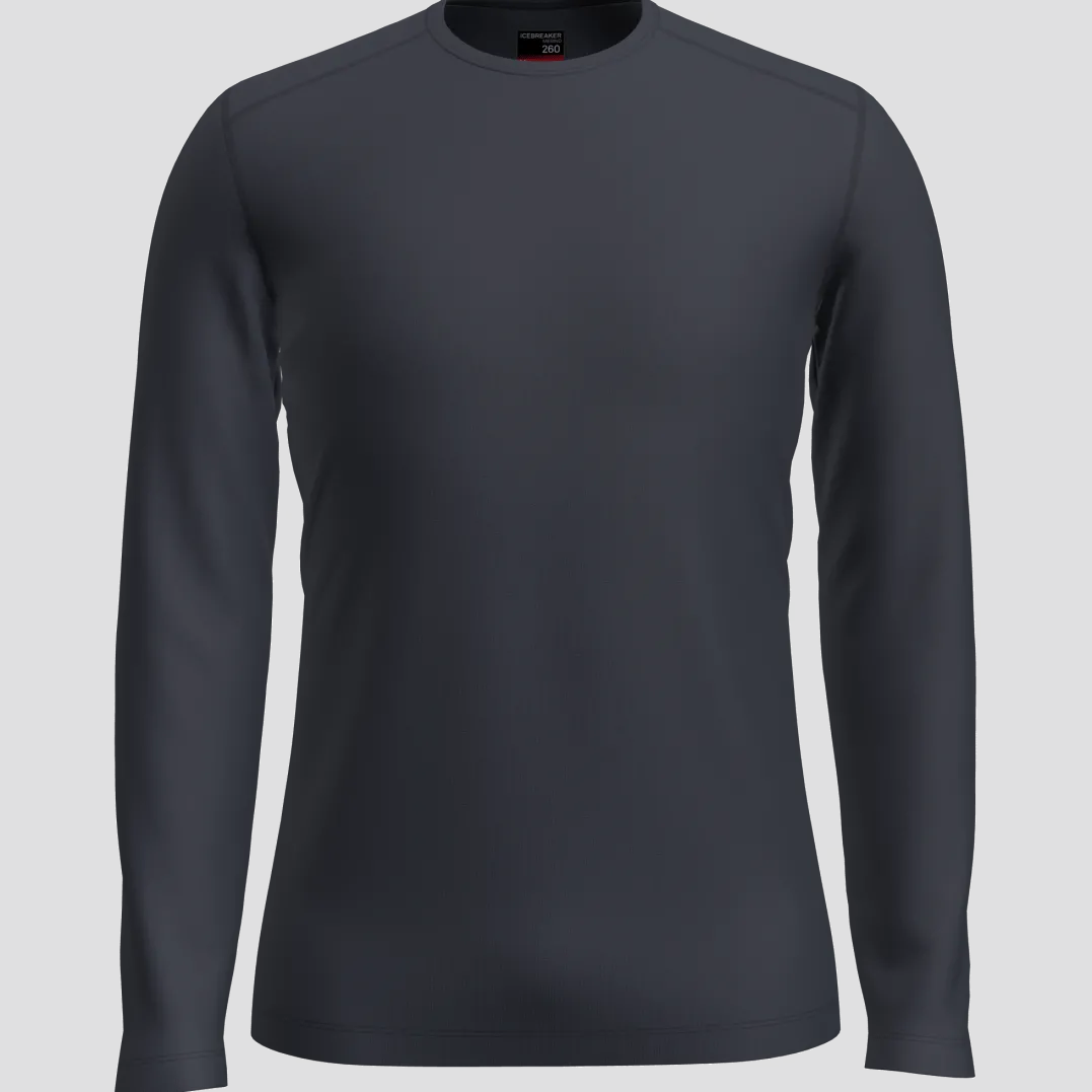 Icebreaker Mens 260 Tech LS Crewe Midnight Navy