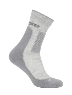 Icebreaker M Mer Hike+ Medium Crew Blizzard Hthr/alloy