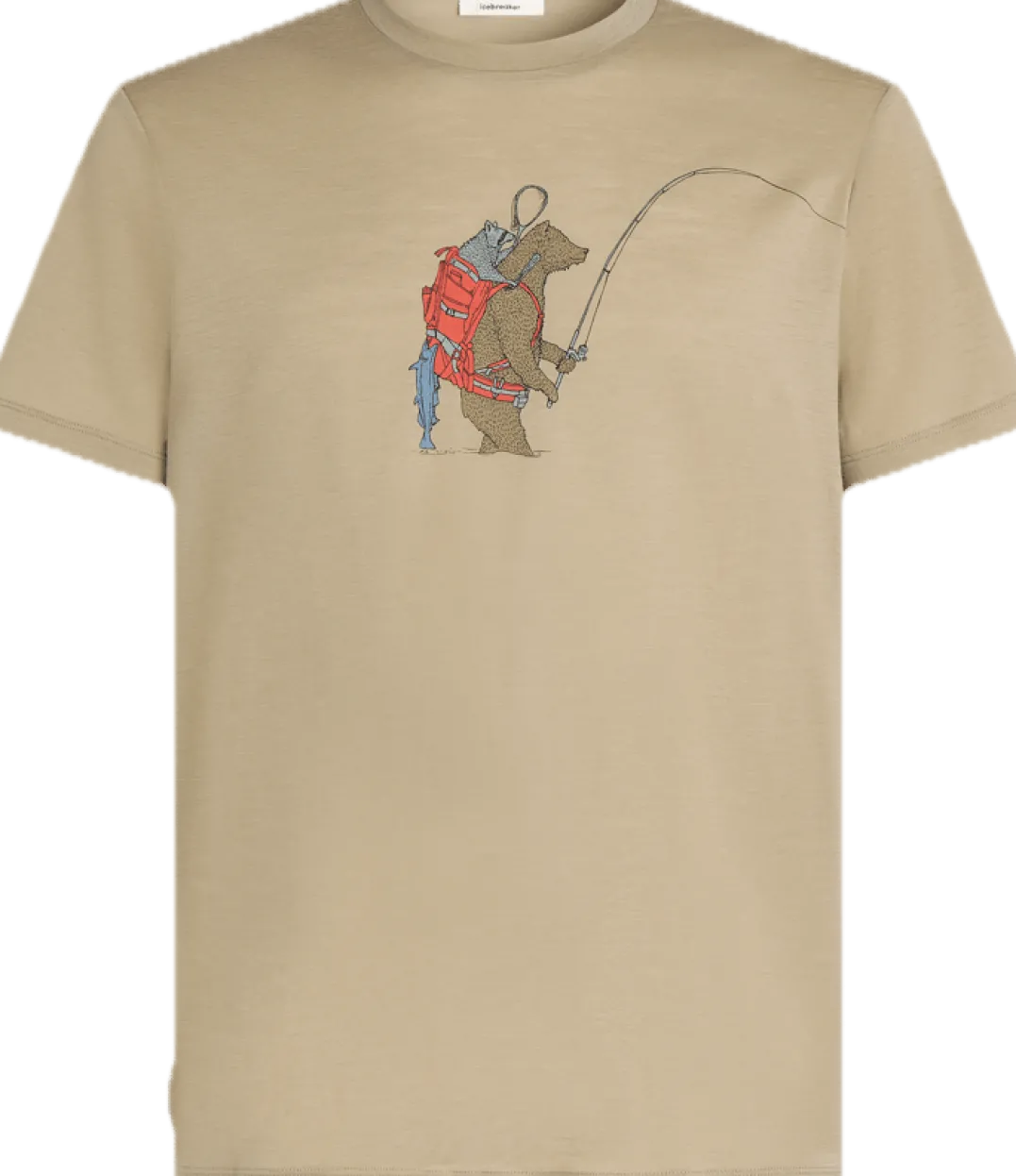 Icebreaker M Mer 150 Tech Lite Ss Tee Bear Catch Dk Loden