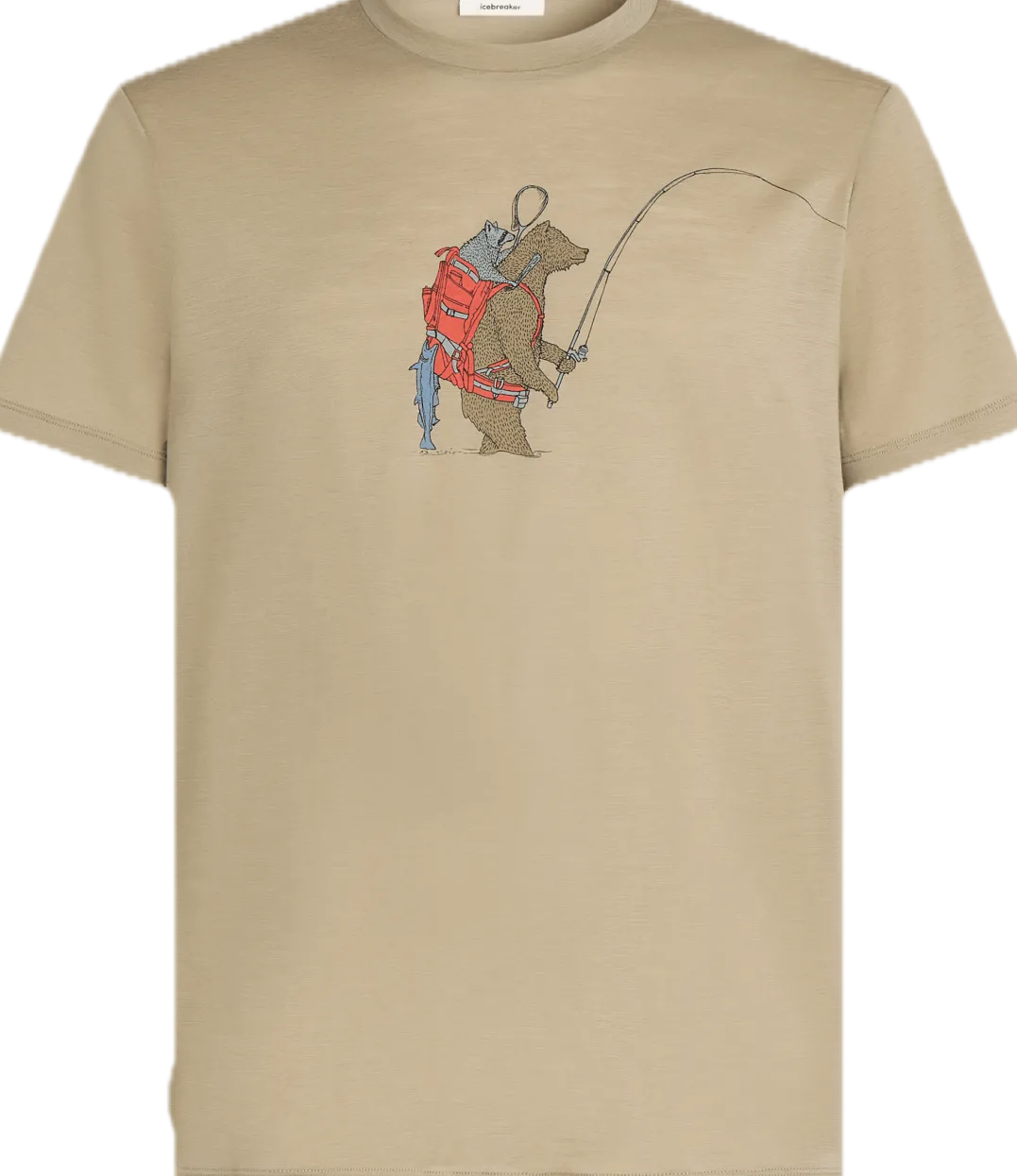 Icebreaker M Mer 150 Tech Lite Ss Tee Bear Catch Dk Loden