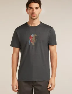 Icebreaker M Mer 150 Tech Lite Ss Tee Bear Catch Abyss