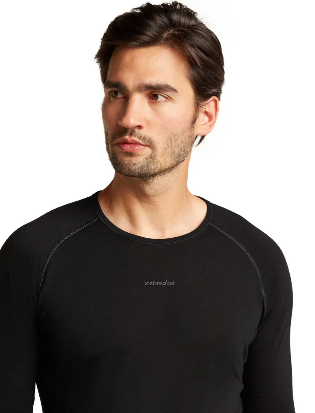 Icebreaker M Mer 200 Zoneknit Ls Crewe Black