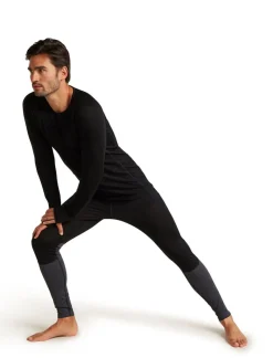 Icebreaker M Mer 200 Zoneknit Ls Crewe Black